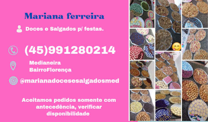 Mariana Doces e Salgados Medianeira PR